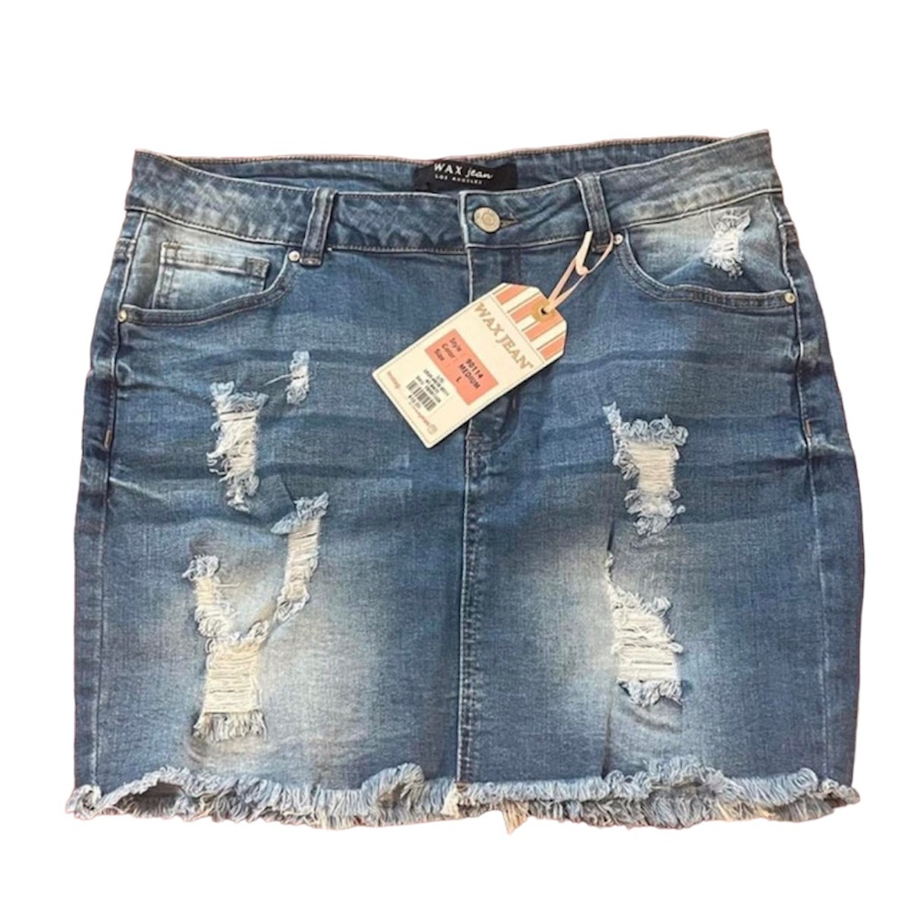 Wax Jean Denim Skirt